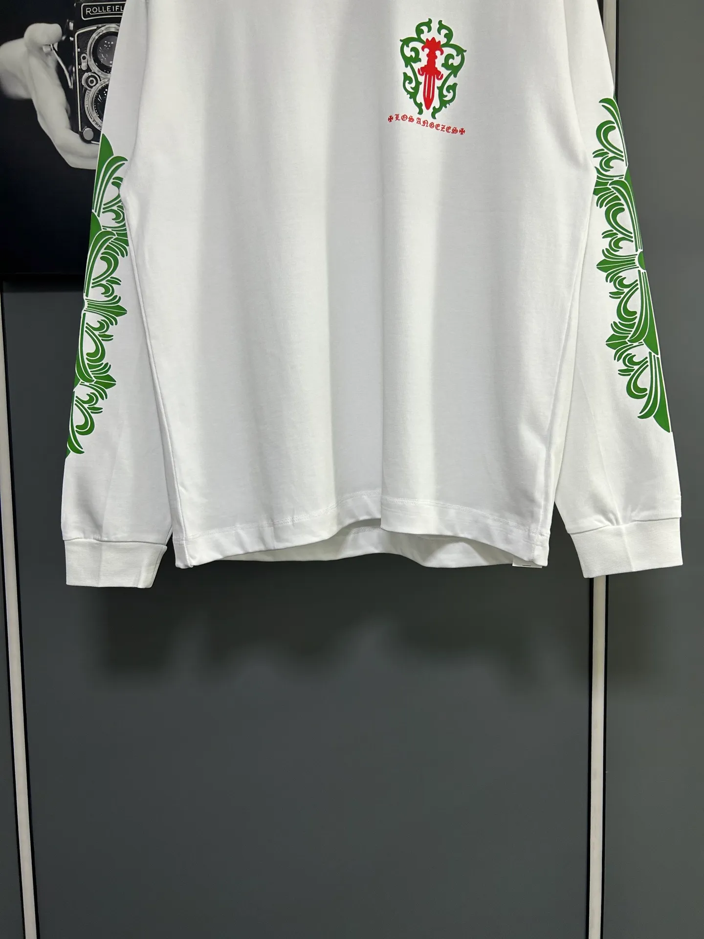 P230 2026 new (exclusive) Chrome Hearts autumn and winter limited edition heavyweight high-weight long-sleeved T-shirt, customized Dreamweaver Yayun ribbed cotton designer concept style Fabric: Heavy 380g Size: S M L XL Color: White